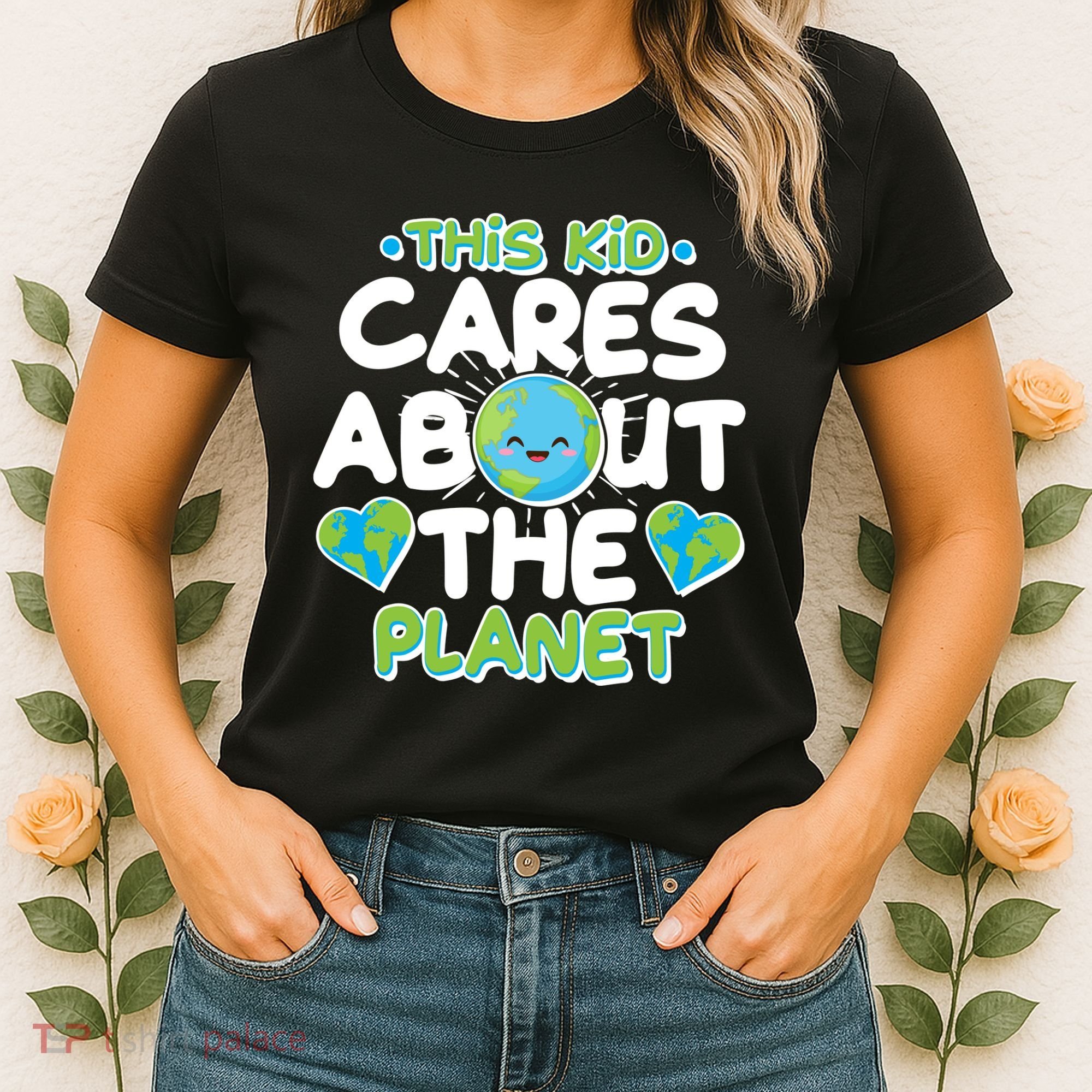 Cute This Kid Cares About The Planet Women's T-Shirt
