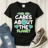 Cute This Kid Cares About The Planet Women's T-Shirt thumb 3