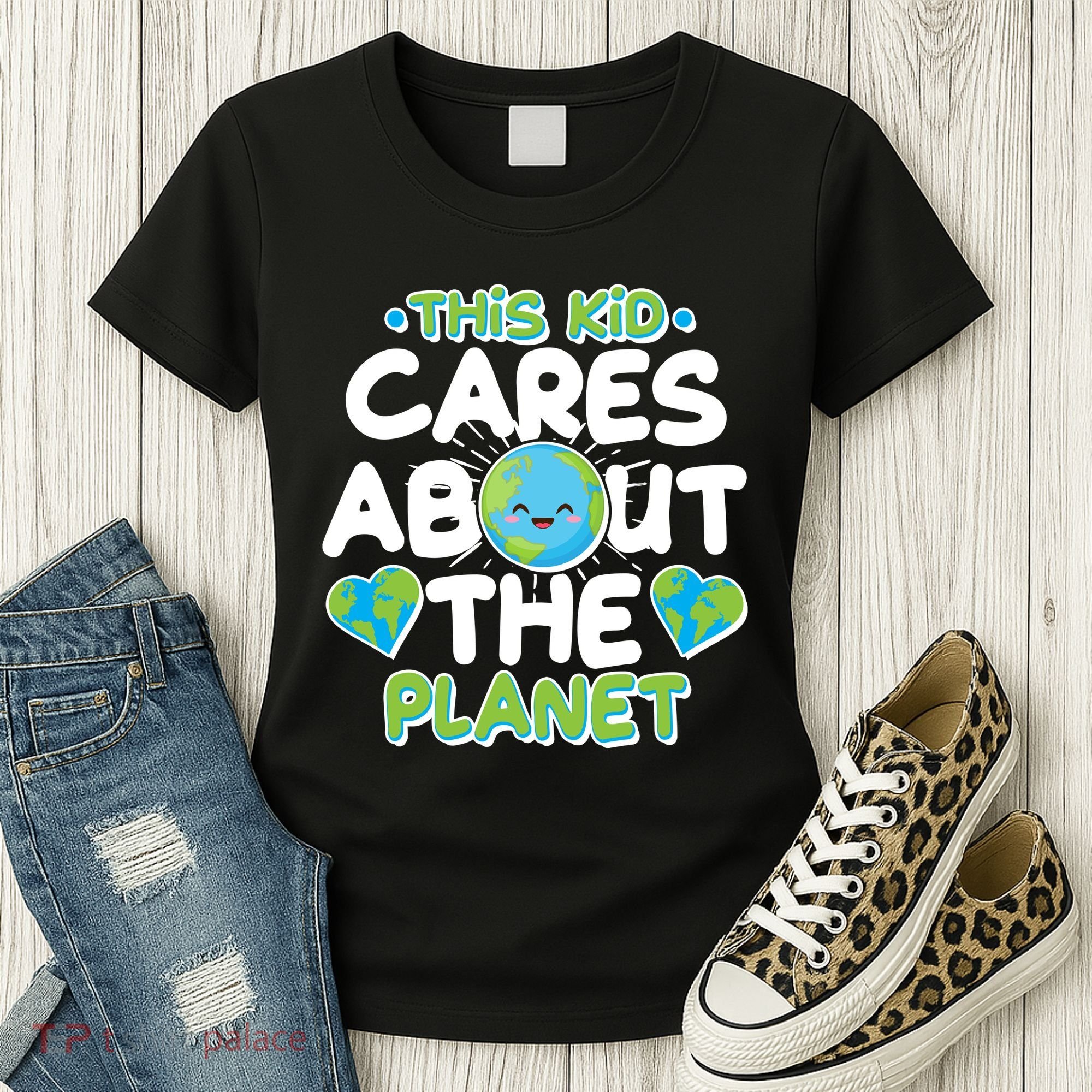 Cute This Kid Cares About The Planet Women's T-Shirt