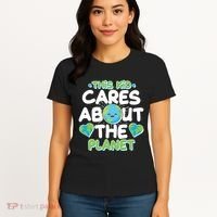 Cute This Kid Cares About The Planet Women's T-Shirt thumb 4