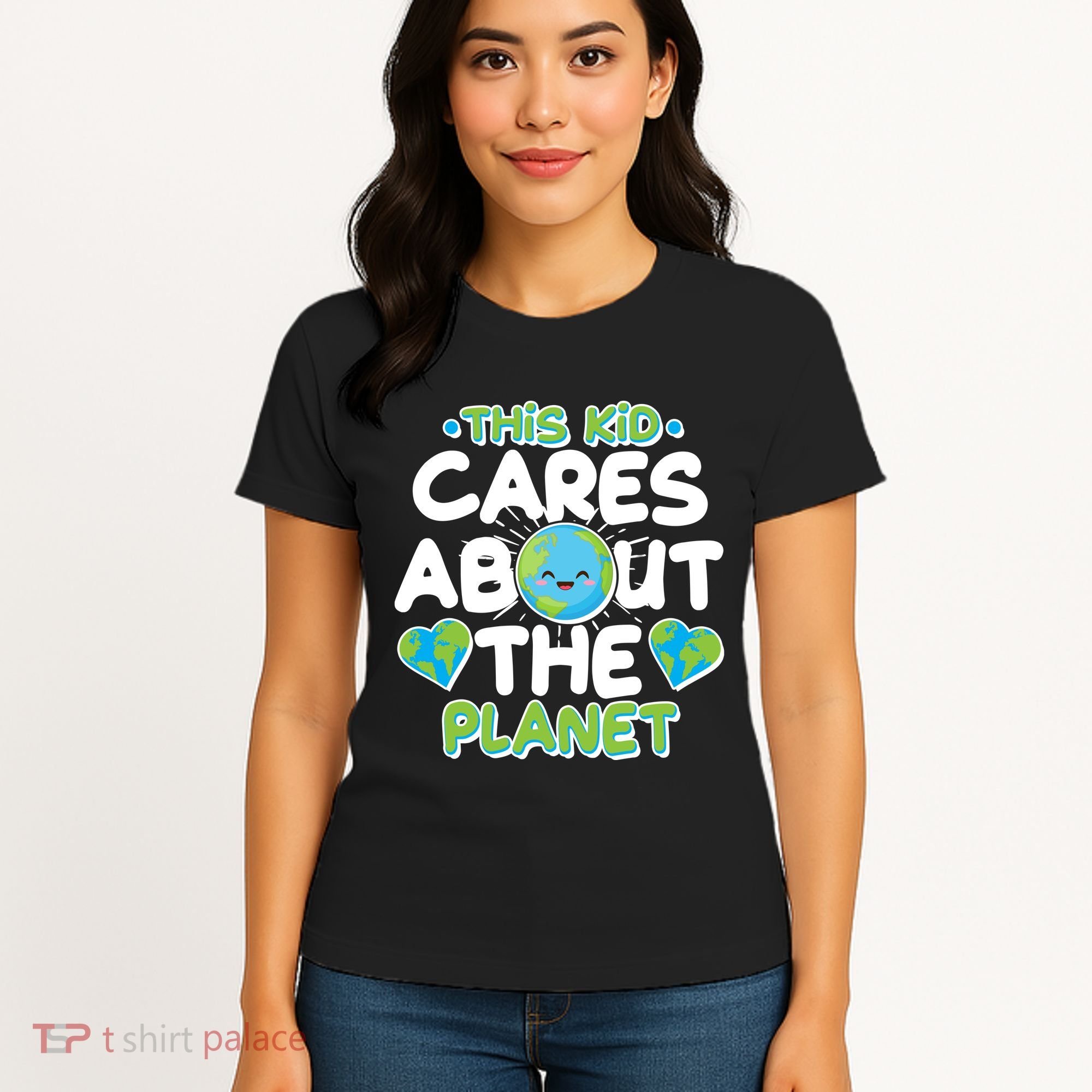 Cute This Kid Cares About The Planet Women's T-Shirt