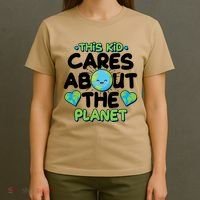 Cute This Kid Cares About The Planet T-Shirt thumb 4