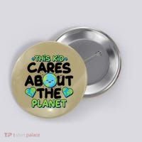 Cute This Kid Cares About The Planet Button thumb 0