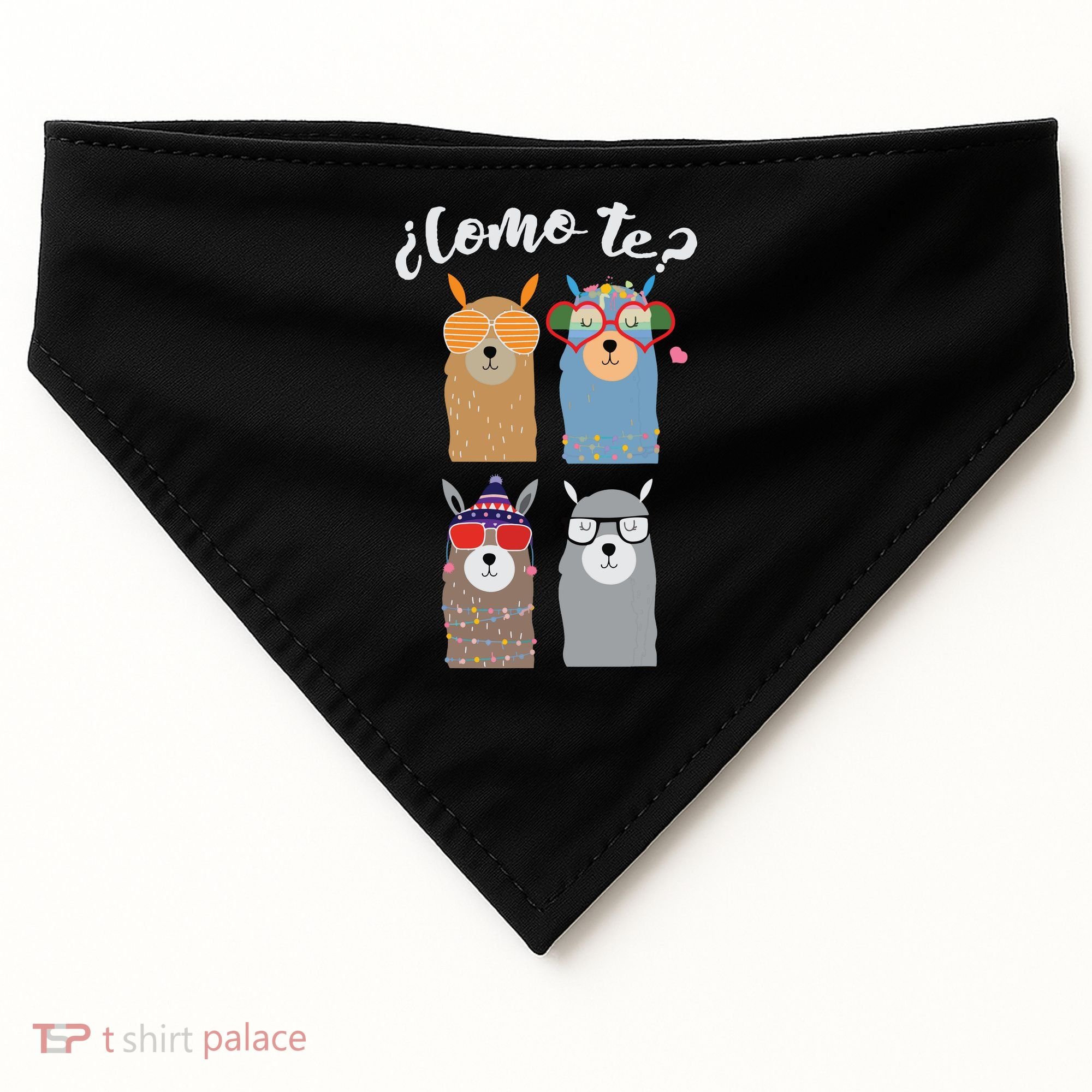 Como Te Llamas Funny Student Spanish Teacher USA-Made Doggie Bandana
