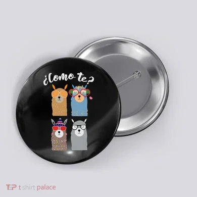 Como Te Llamas Funny Student Spanish Teacher Button