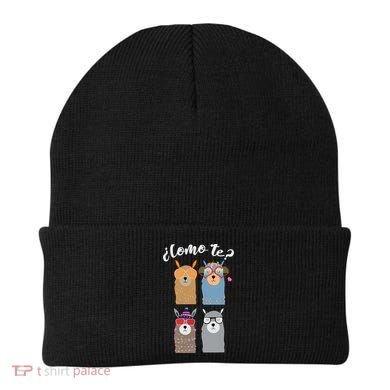Como Te Llamas Funny Student Spanish Teacher Beanie