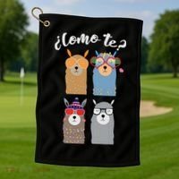 Como Te Llamas Funny Student Spanish Teacher Golf Towel thumb 1