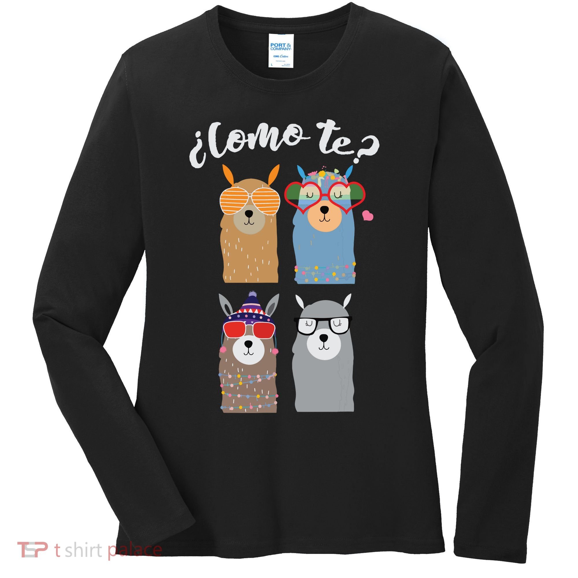 Como Te Llamas Funny Student Spanish Teacher Women's Long Sleeve Shirt