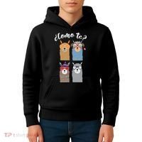 Como Te Llamas Funny Student Spanish Teacher Kids Hoodie thumb 4