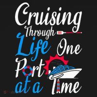 Cruising Through Life One Port At A Time Boating Cruise Trip Apron thumb 3