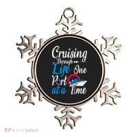 Cruising Through Life One Port At A Time Boating Cruise Trip Ornament thumb 0