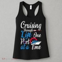 Cruising Through Life One Port At A Time Boating Cruise Trip Women's Tank Top thumb 3