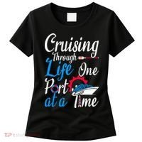 Cruising Through Life One Port At A Time Boating Cruise Trip Women's T-Shirt thumb 0