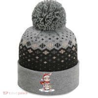 Christmas Tree Lights Rabbit Santa Hat Holiday Xmas Gift The Baniff Cuffed Pom Beanie thumb 0