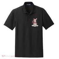 Christmas Tree Lights Rabbit Santa Hat Holiday Xmas Gift Dry Zone Grid Polo thumb 0