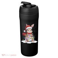 Christmas Tree Lights Rabbit Santa Hat Holiday Xmas Gift 24oz Duet Stainless Steel Tumbler thumb 3