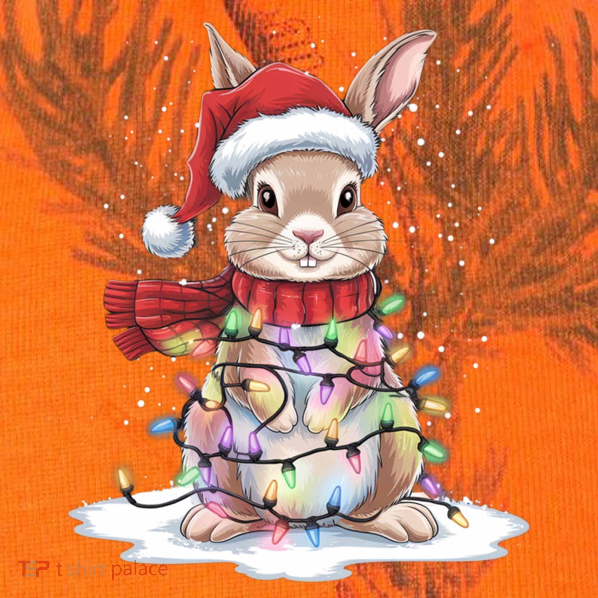 Christmas Tree Lights Rabbit Santa Hat Holiday Xmas Gift Kati Licensed 12" Camo Cuffed Beanie