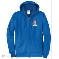 Christmas Tree Lights Rabbit Santa Hat Holiday Xmas Gift Full Zip Hoodie thumb 0
