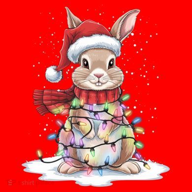 Christmas Tree Lights Rabbit Santa Hat Holiday Xmas Gift Santa Hat