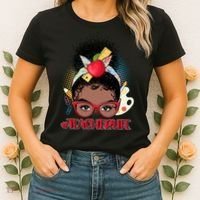 Cute #Teacher Life Afro Puff Bun Teacher Women's T-Shirt thumb 2