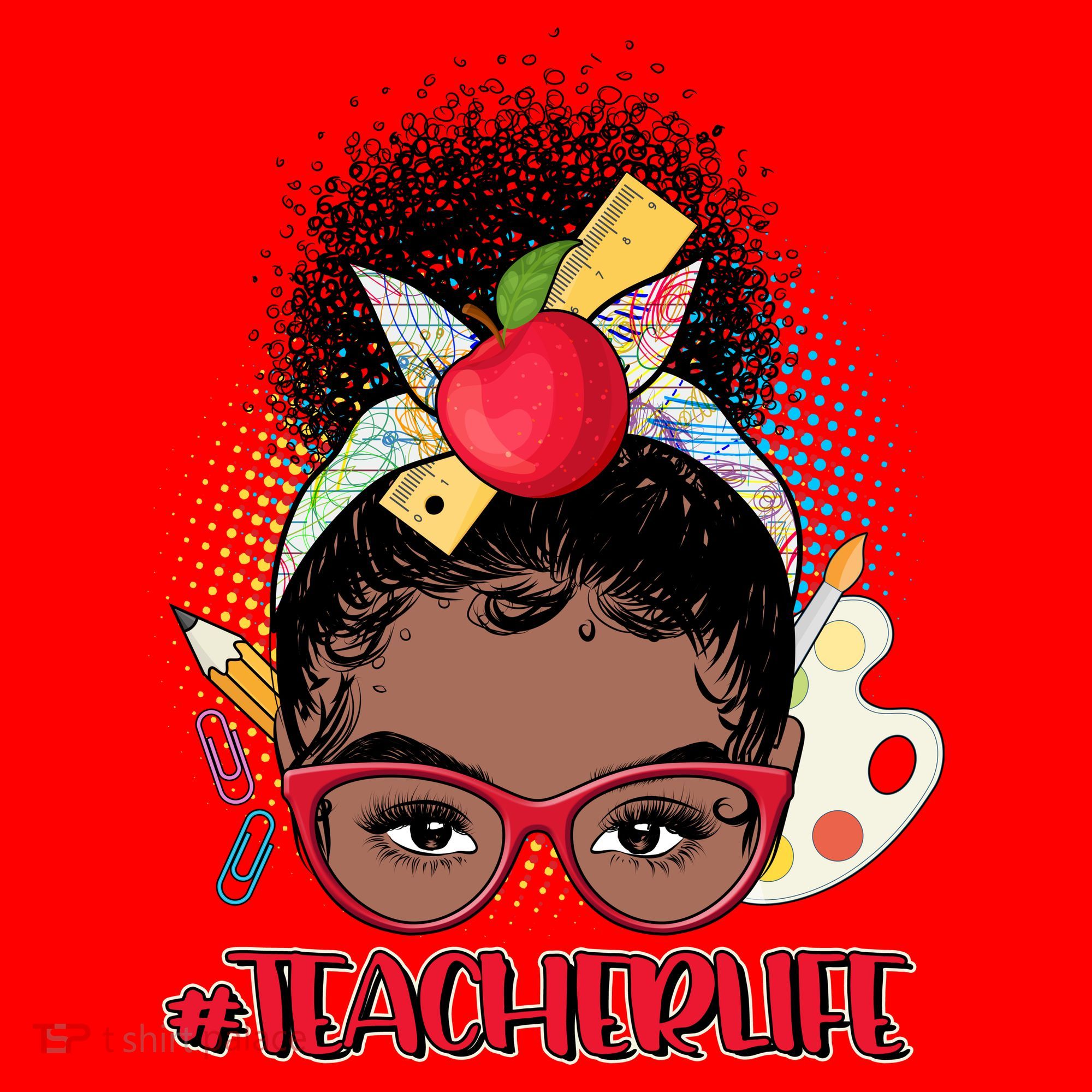 Cute #Teacher Life Afro Puff Bun Teacher Santa Hat
