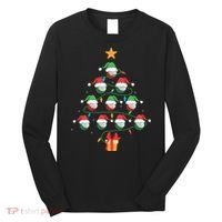 Christmas Golf Tree Light Santa Hat Funny Xmas Sport Holiday Long Sleeve Shirt thumb 0