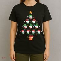 Christmas Golf Tree Light Santa Hat Funny Xmas Sport Holiday T-Shirt thumb 4