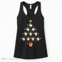 Christmas Golf Tree Light Santa Hat Funny Xmas Sport Holiday Women's Tank Top thumb 0