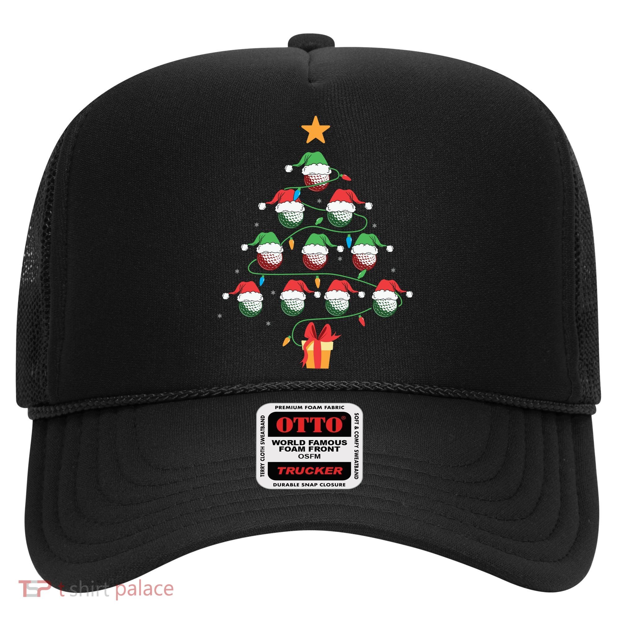 Christmas Golf Tree Light Santa Hat Funny Xmas Sport Holiday Hat
