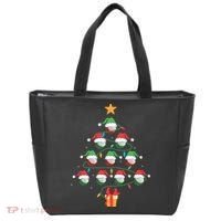 Christmas Golf Tree Light Santa Hat Funny Xmas Sport Holiday Tote Bag thumb 0