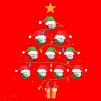 Christmas Golf Tree Light Santa Hat Funny Xmas Sport Holiday Santa Hat thumb 1