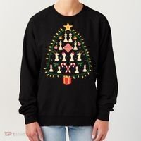 Christmas Chess Tree Light Santa Hat Funny Xmas Sport Holiday Women's Sweatshirt thumb 0