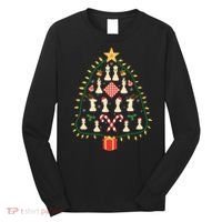 Christmas Chess Tree Light Santa Hat Funny Xmas Sport Holiday Long Sleeve Shirt thumb 0