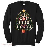 Christmas Chess Tree Light Santa Hat Funny Xmas Sport Holiday Sweatshirt thumb 0