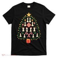 Christmas Chess Tree Light Santa Hat Funny Xmas Sport Holiday T-Shirt thumb 0