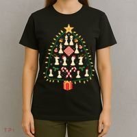 Christmas Chess Tree Light Santa Hat Funny Xmas Sport Holiday T-Shirt thumb 4