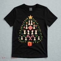 Christmas Chess Tree Light Santa Hat Funny Xmas Sport Holiday T-Shirt thumb 5