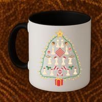 Christmas Chess Tree Light Santa Hat Funny Xmas Sport Holiday Coffee Mug thumb 2