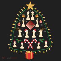 Christmas Chess Tree Light Santa Hat Funny Xmas Sport Holiday Beanie thumb 2