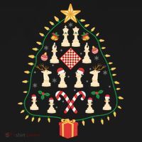 Christmas Chess Tree Light Santa Hat Funny Xmas Sport Holiday Women's Hoodie thumb 2