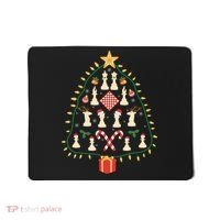 Christmas Chess Tree Light Santa Hat Funny Xmas Sport Holiday Mousepad thumb 0