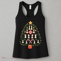 Christmas Chess Tree Light Santa Hat Funny Xmas Sport Holiday Women's Tank Top thumb 3
