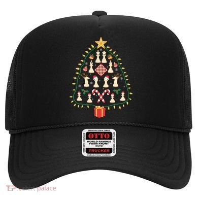 Christmas Chess Tree Light Santa Hat Funny Xmas Sport Holiday Hat