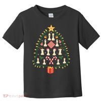 Christmas Chess Tree Light Santa Hat Funny Xmas Sport Holiday Toddler T-Shirt thumb 0