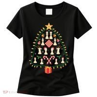 Christmas Chess Tree Light Santa Hat Funny Xmas Sport Holiday Women's T-Shirt thumb 0