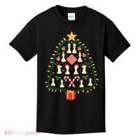 Christmas Chess Tree Light Santa Hat Funny Xmas Sport Holiday Kids T-Shirt thumb 0
