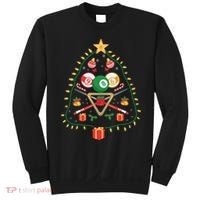 Christmas Billiard Tree Light Santa Hat Funny Xmas Sport Holiday Sweatshirt thumb 0