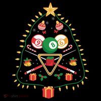 Christmas Billiard Tree Light Santa Hat Funny Xmas Sport Holiday Coffee Mug thumb 5
