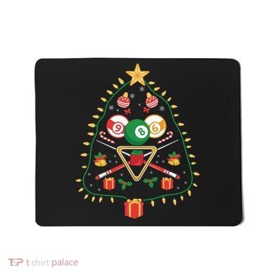 Christmas Billiard Tree Light Santa Hat Funny Xmas Sport Holiday Mousepad