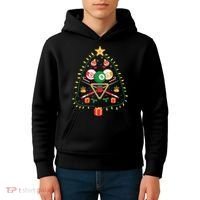 Christmas Billiard Tree Light Santa Hat Funny Xmas Sport Holiday Kids Hoodie thumb 4